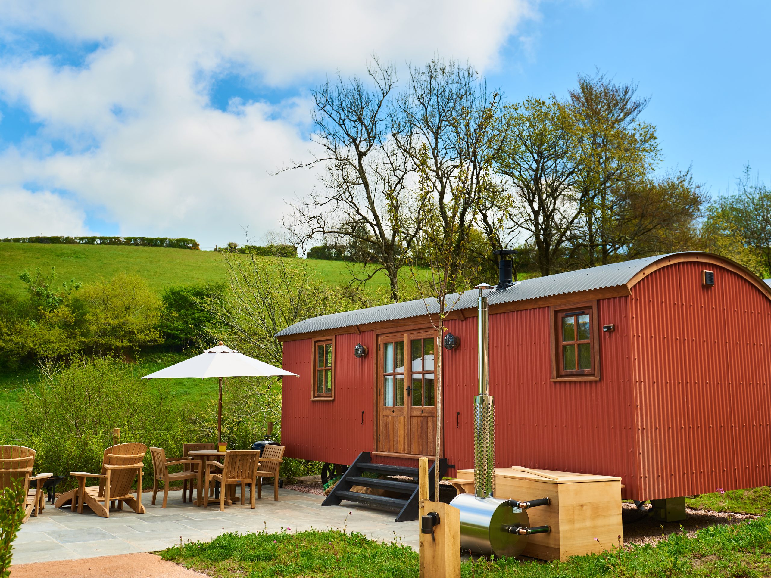 Shepherds Huts at Dittisham Hideaway